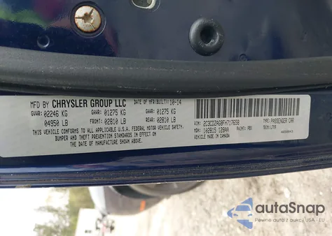 2015 Dodge Challenger Sxt из США, поврежденный, VIN 2C3CDZAG8FH717658